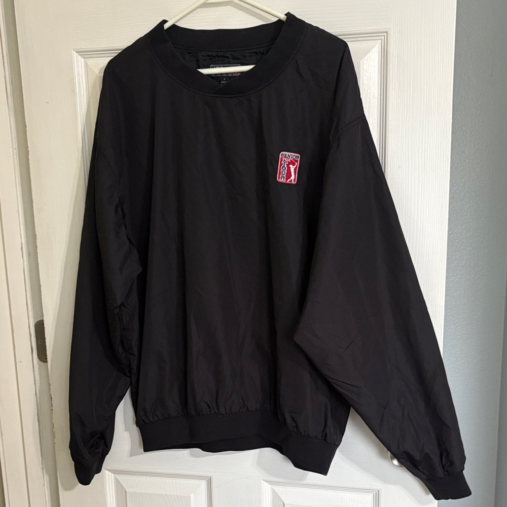 Senior PGA Tour Windbreaker Black Men's Size Large